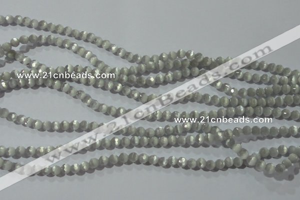 CCT302 15 inches 4mm faceted round cats eye beads wholesale