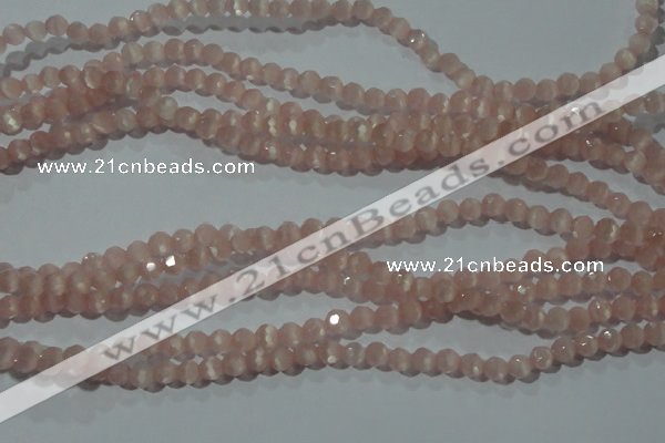 CCT304 15 inches 4mm faceted round cats eye beads wholesale