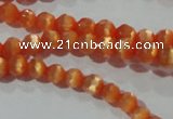 CCT309 15 inches 4mm faceted round cats eye beads wholesale