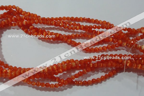 CCT310 15 inches 4mm faceted round cats eye beads wholesale