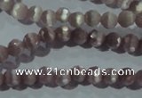 CCT312 15 inches 4mm faceted round cats eye beads wholesale