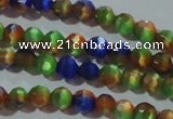 CCT317 15 inches 4mm faceted round cats eye beads wholesale