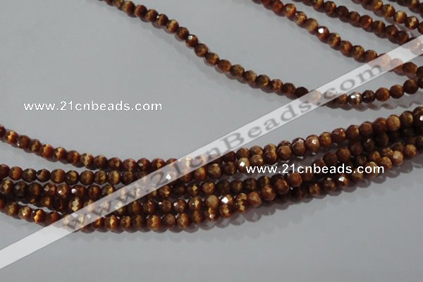 CCT319 15 inches 4mm faceted round cats eye beads wholesale