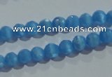 CCT325 15 inches 4mm faceted round cats eye beads wholesale