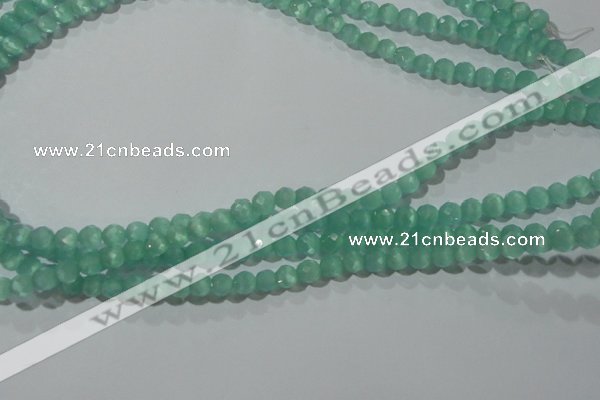 CCT345 15 inches 5mm faceted round cats eye beads wholesale