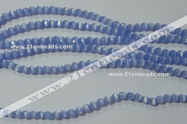 CCT346 15 inches 5mm faceted round cats eye beads wholesale