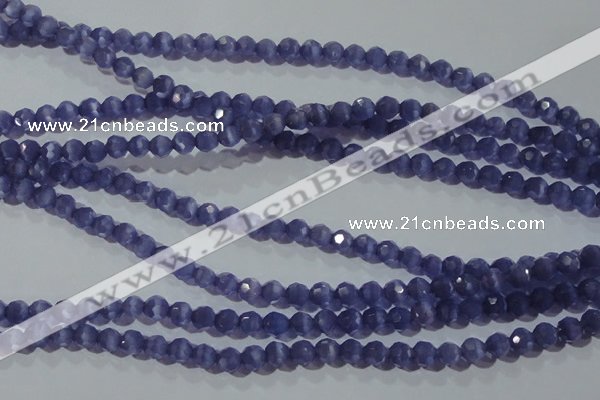 CCT347 15 inches 5mm faceted round cats eye beads wholesale