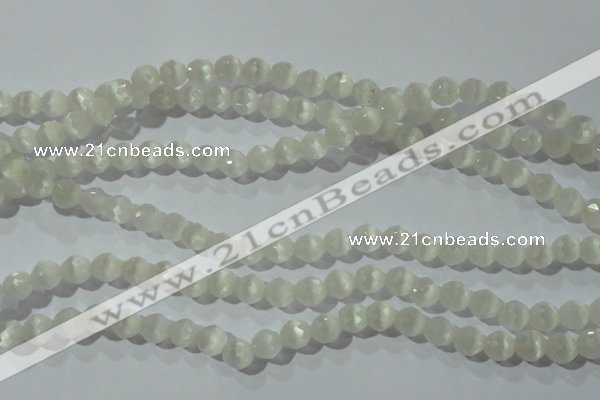 CCT351 15 inches 6mm faceted round cats eye beads wholesale