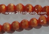 CCT354 15 inches 6mm faceted round cats eye beads wholesale