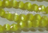 CCT357 15 inches 6mm faceted round cats eye beads wholesale