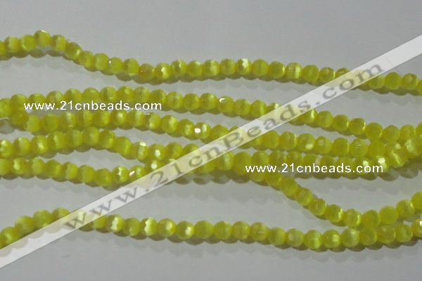 CCT357 15 inches 6mm faceted round cats eye beads wholesale