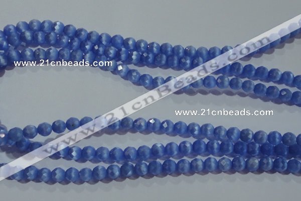 CCT363 15 inches 6mm faceted round cats eye beads wholesale