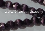 CCT367 15 inches 6mm faceted round cats eye beads wholesale