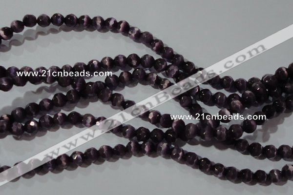 CCT367 15 inches 6mm faceted round cats eye beads wholesale