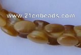 CCT38 14.5 inches 6*10mm drum-shaped honey yellow cats eye beads