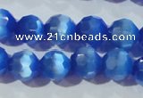 CCT383 15 inches 8mm faceted round cats eye beads wholesale