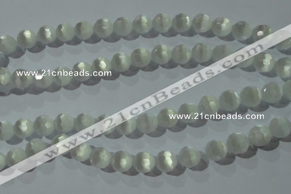 CCT390 15 inches 10mm faceted round cats eye beads wholesale