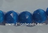 CCT392 15 inches 10mm faceted round cats eye beads wholesale