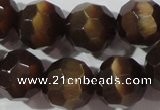 CCT395 15 inches 10mm faceted round cats eye beads wholesale