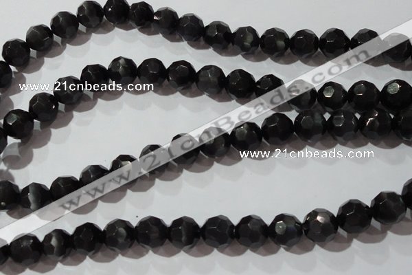 CCT398 15 inches 10mm faceted round cats eye beads wholesale