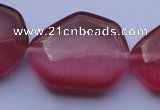 CCT42 15 inches 22*25mm freeform red cats eye beads wholesale