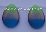 CCT44 14.5 inches 22*30mm flat teardrop mix color cats eye beads