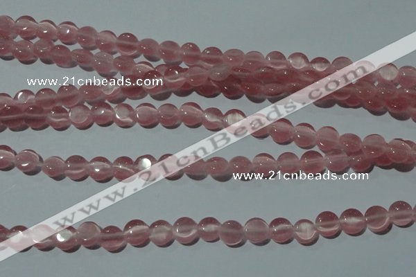 CCT452 15 inches 6mm flat round cats eye beads wholesale