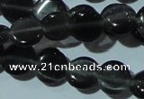 CCT469 15 inches 6mm flat round cats eye beads wholesale