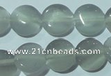 CCT481 15 inches 8mm flat round cats eye beads wholesale