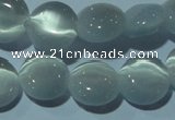 CCT482 15 inches 8mm flat round cats eye beads wholesale