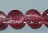 CCT513 15 inches 10mm flat round cats eye beads wholesale