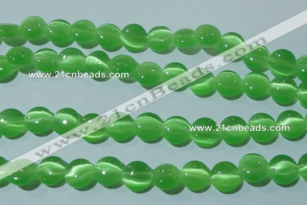 CCT521 15 inches 10mm flat round cats eye beads wholesale