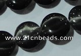 CCT529 15 inches 10mm flat round cats eye beads wholesale