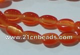 CCT604 15 inches 4*6mm oval cats eye beads wholesale