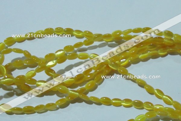 CCT606 15 inches 4*6mm oval cats eye beads wholesale