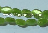 CCT608 15 inches 4*6mm oval cats eye beads wholesale