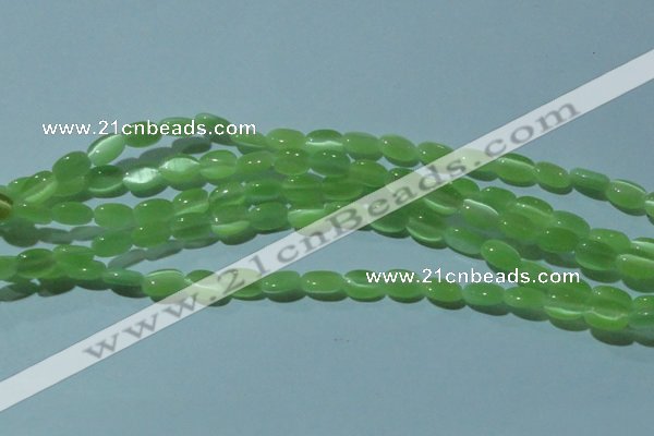 CCT609 15 inches 4*6mm oval cats eye beads wholesale