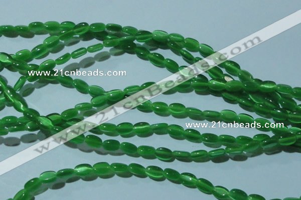 CCT610 15 inches 4*6mm oval cats eye beads wholesale