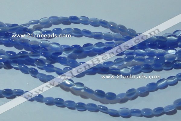 CCT613 15 inches 4*6mm oval cats eye beads wholesale