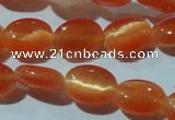 CCT634 15 inches 6*8mm oval cats eye beads wholesale