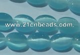 CCT643 15 inches 6*8mm oval cats eye beads wholesale