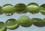 CCT646 15 inches 6*8mm oval cats eye beads wholesale