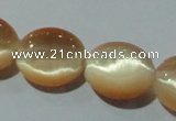 CCT667 15 inches 8*10mm oval cats eye beads wholesale