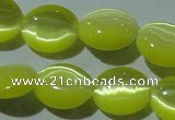 CCT669 15 inches 8*10mm oval cats eye beads wholesale