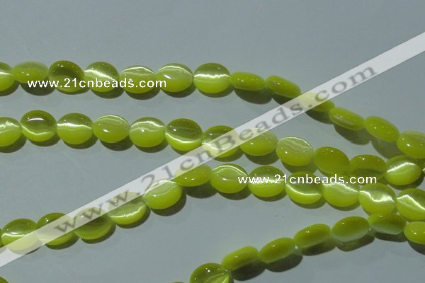 CCT669 15 inches 8*10mm oval cats eye beads wholesale