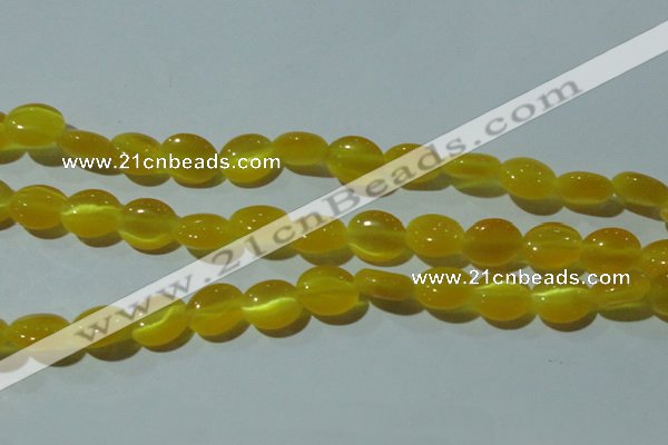 CCT670 15 inches 8*10mm oval cats eye beads wholesale