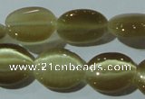 CCT671 15 inches 8*10mm oval cats eye beads wholesale