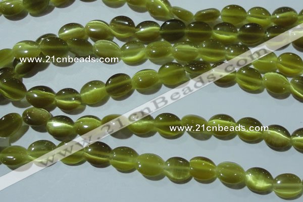 CCT672 15 inches 8*10mm oval cats eye beads wholesale