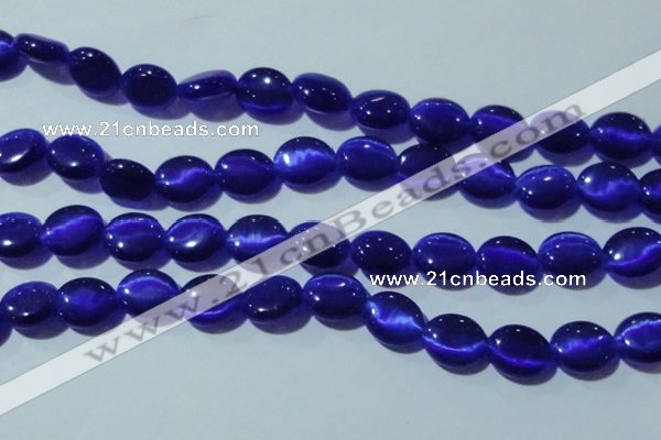 CCT679 15 inches 8*10mm oval cats eye beads wholesale