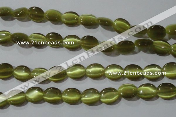 CCT699 15 inches 10*12mm oval cats eye beads wholesale